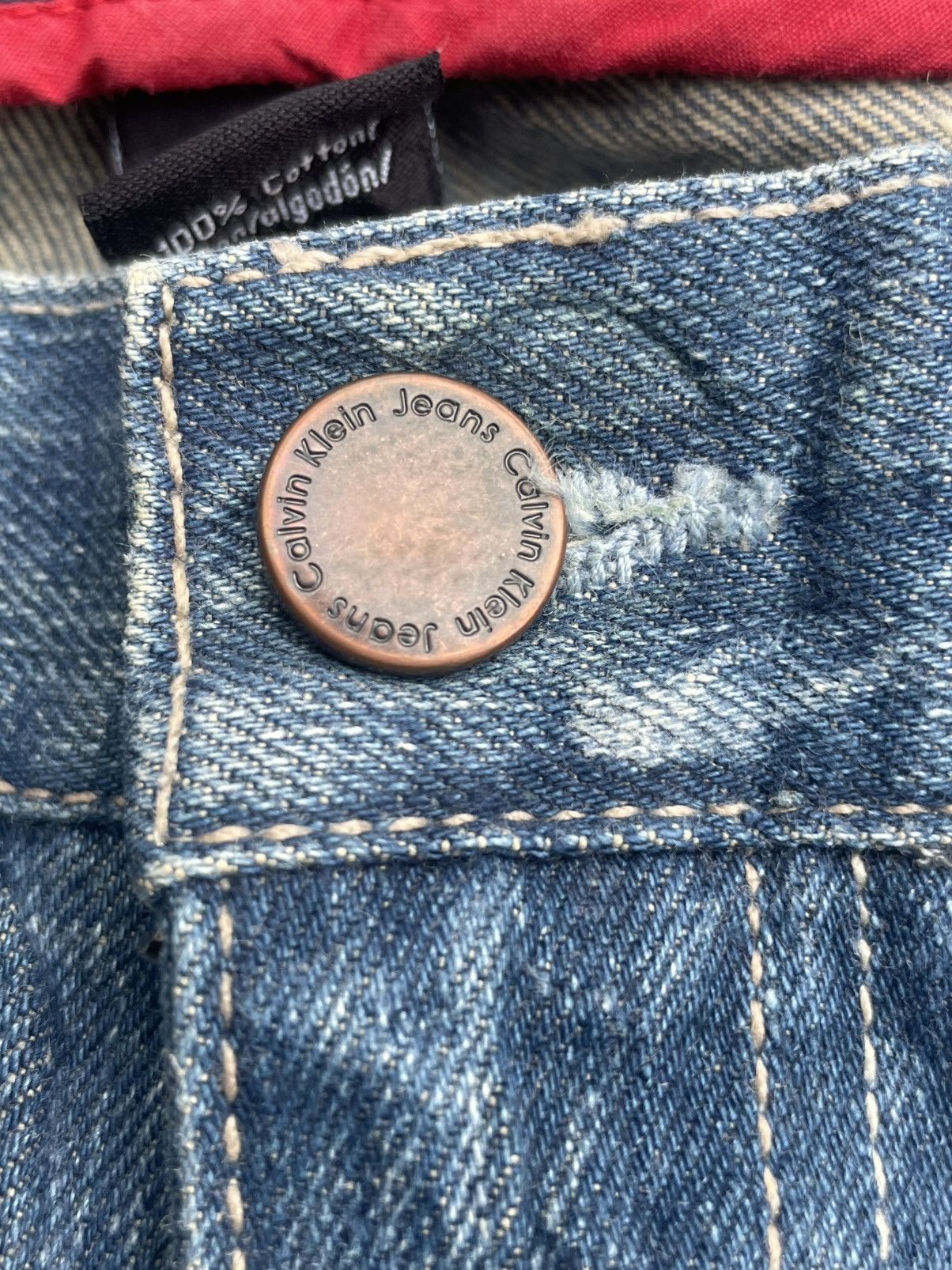 Calvin Klein × Vintage Vintage Calvin Klein Flare Distresed Denim Size 28" / US 6 / IT 42 - 19 Thumbnail