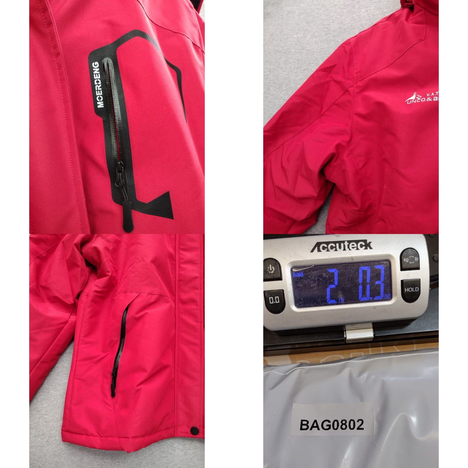 Vintage MOERDENG Jacket Winter Waterproof Hooded Full Zip M Red Mens Size US M / EU 48-50 / 2 - 9 Thumbnail