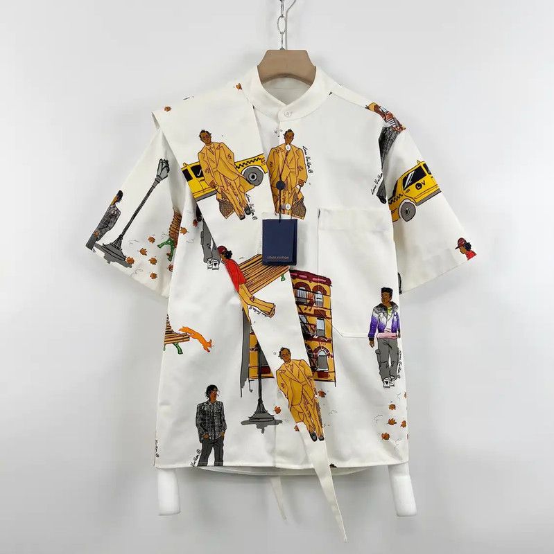 Louis Vuitton Louis Vuitton Men's Summer Graphic Short Sleeve Shirt 0089 Size US S / EU 44-46 / 1 - 1 Thumbnail