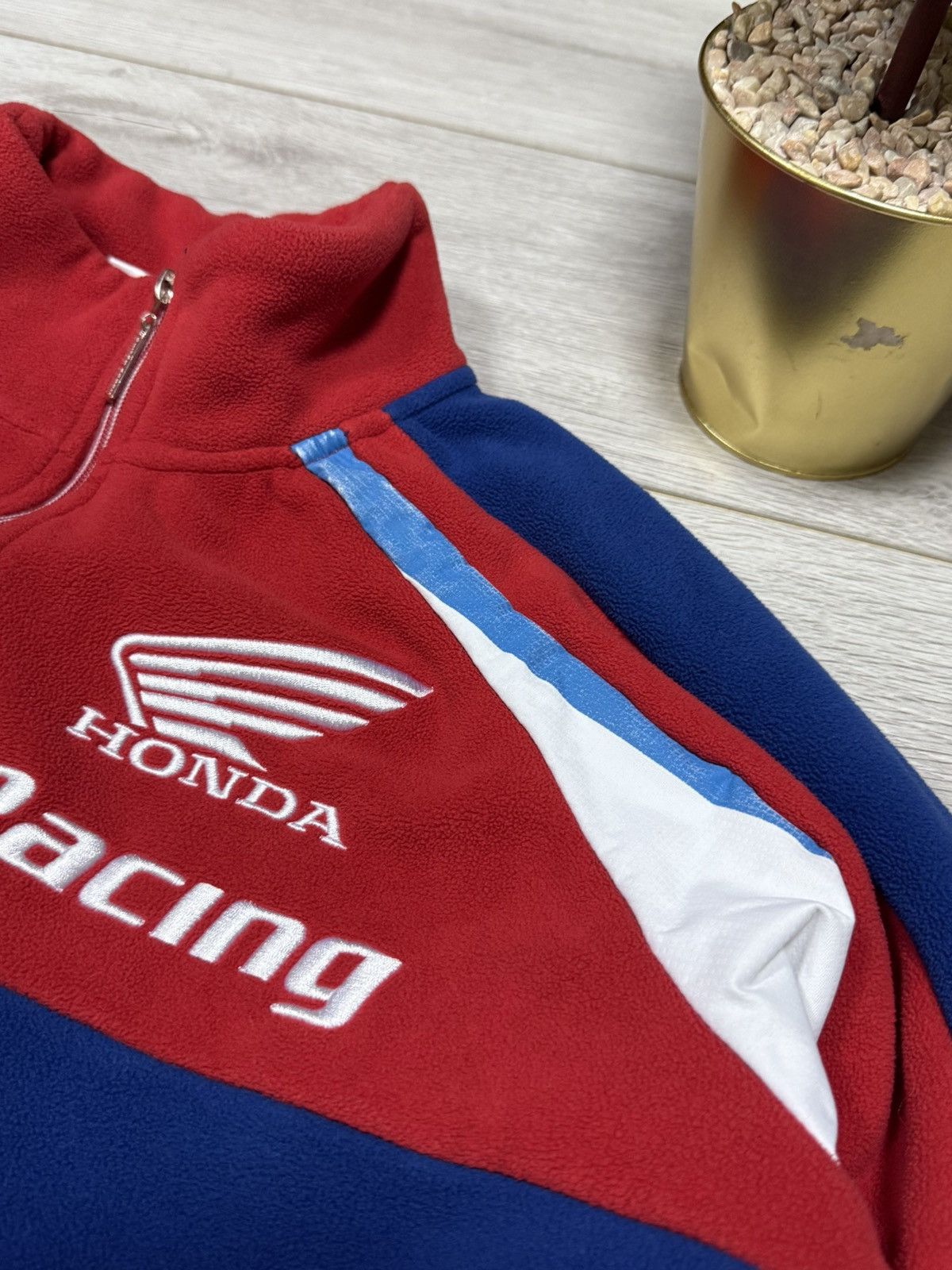 Honda Honda racing fleece zip jacket red blue big logo Size US M / EU 48-50 / 2 - 5 Thumbnail