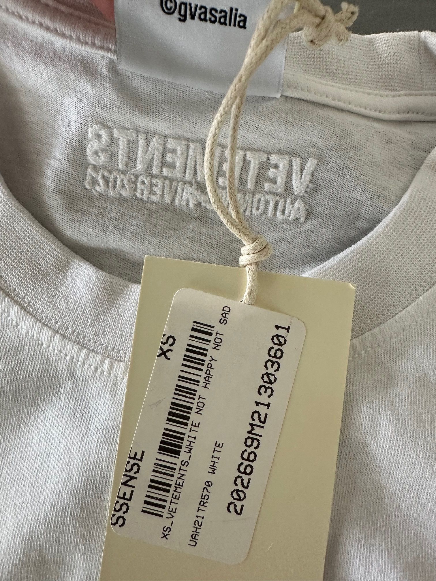 Vetements Vetements Not Happy Not Sad Tee Size US XS / EU 42 / 0 - 7 Thumbnail