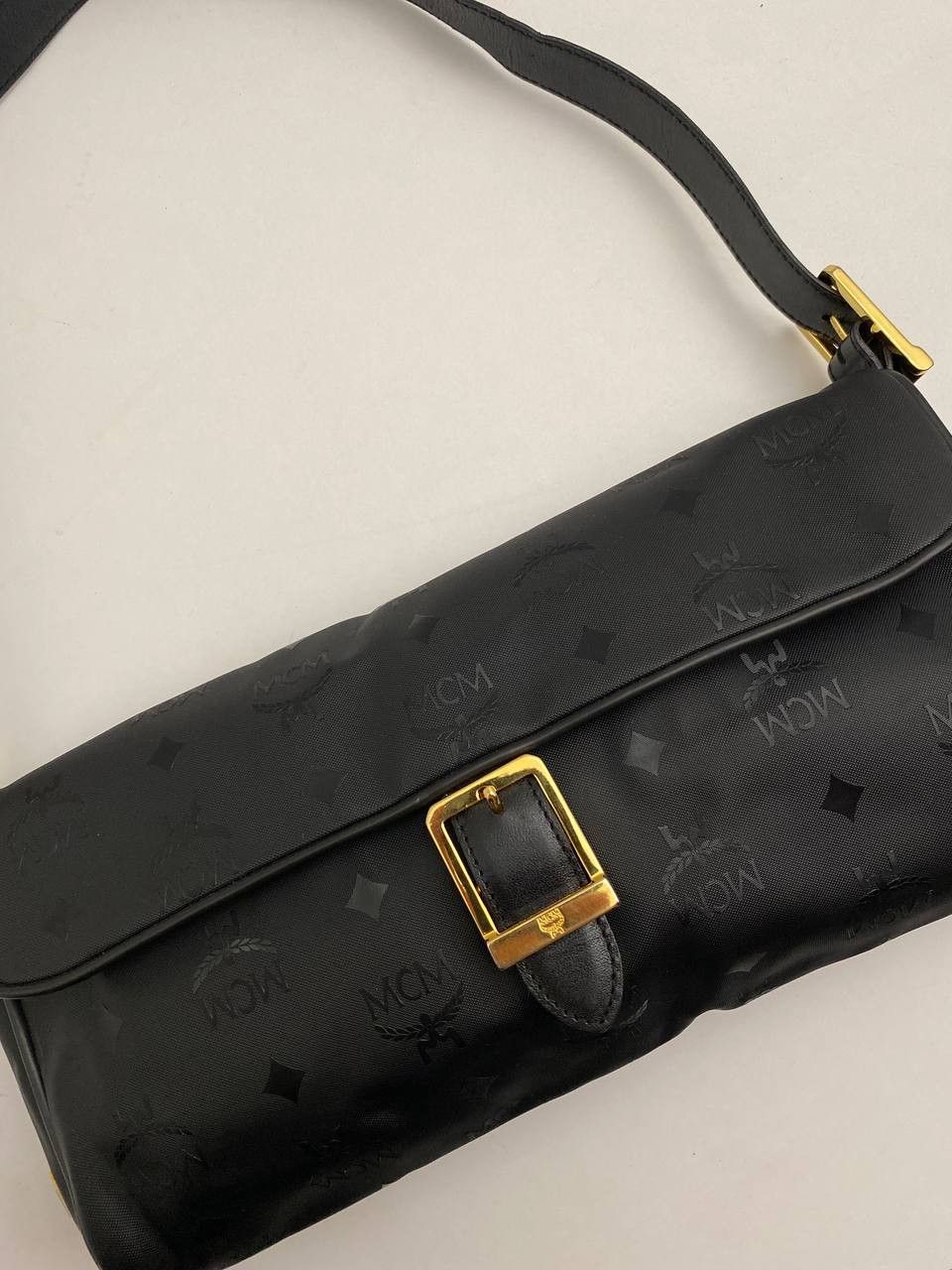 MCM MCM Visetos Monogram Nylon Leather Vintage Hand Shoulder Bag Size ONE SIZE - 3 Thumbnail