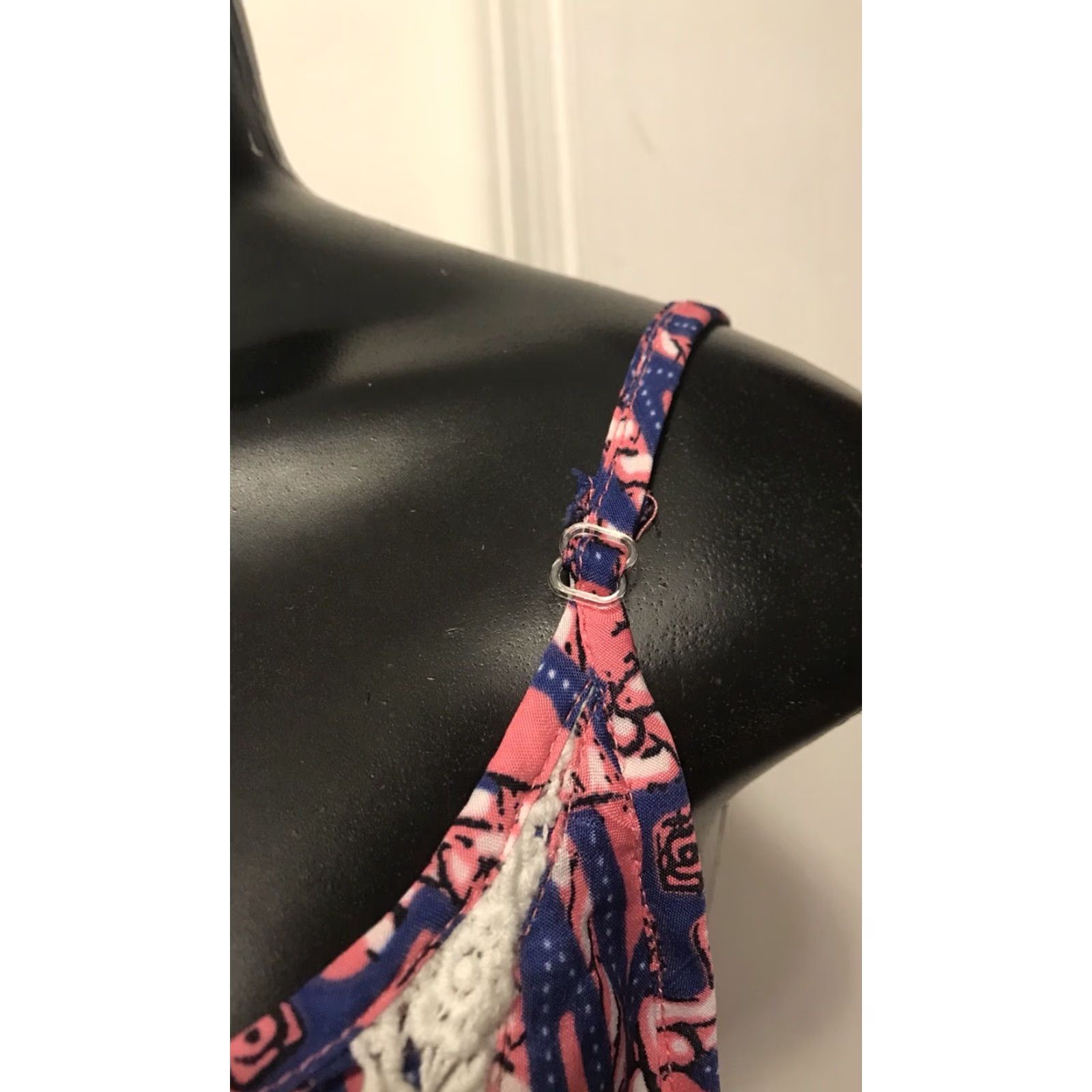 X-LARGE VINTAGE X-Large Harmony & Havoc Pink & Purple Adjustable Spaghetti Strap Romper Size 40" / US 18 - 6 Thumbnail