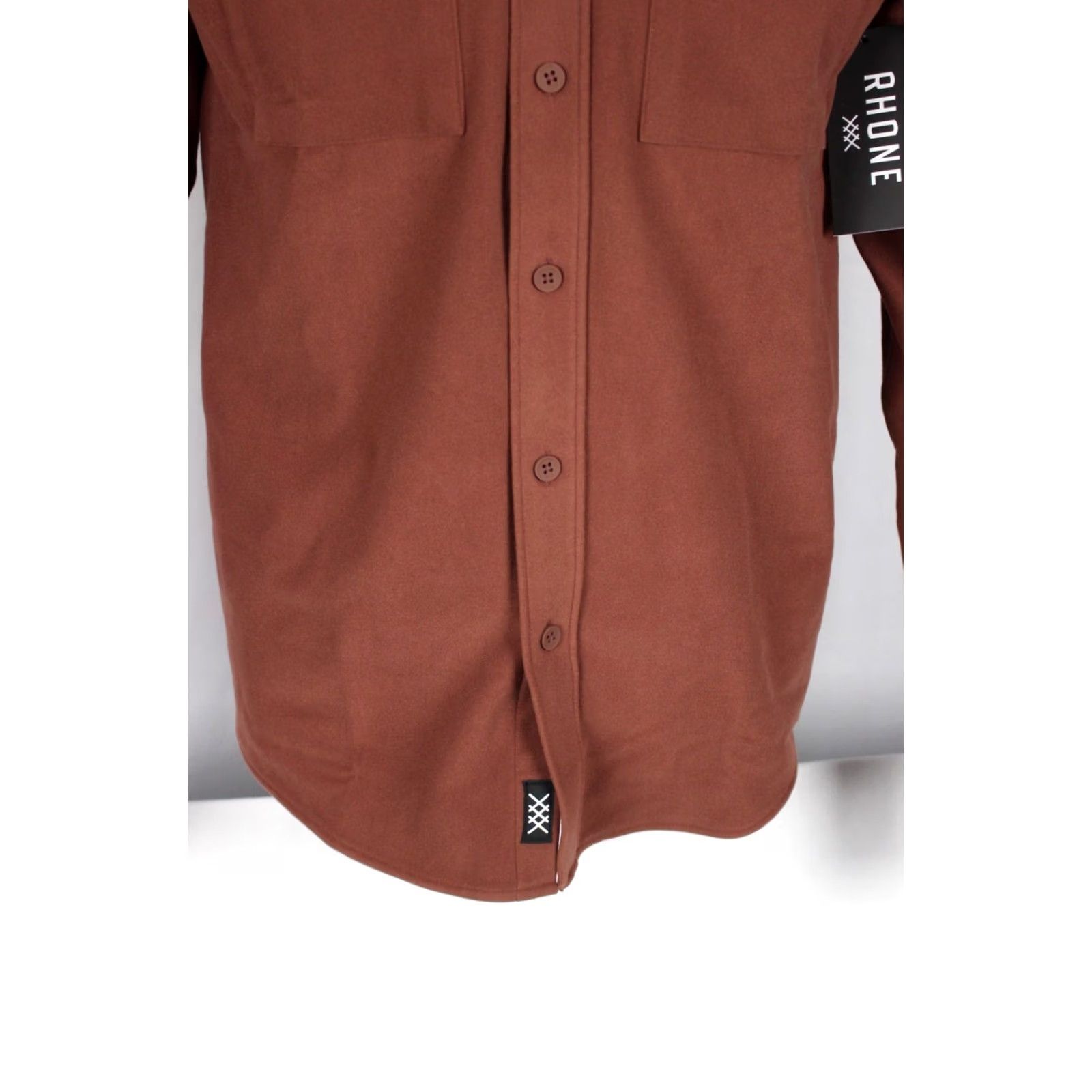 Rhone Rhone Men's Stowaway Overshirt Long Sleeve Button Shirt M Medium Cinnamon Size US M / EU 48-50 / 2 - 4 Thumbnail