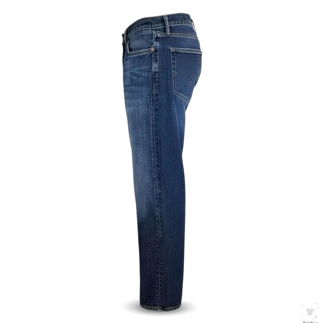 Lucky Brand Lucky Brand 363 Vintage Straight Jeans Mens 36x30 Blue Medium Wash Relaxed Denim Logo Patch 5-Pocket Zip Fly Casual Size US 36 / EU 52 - 3 Thumbnail