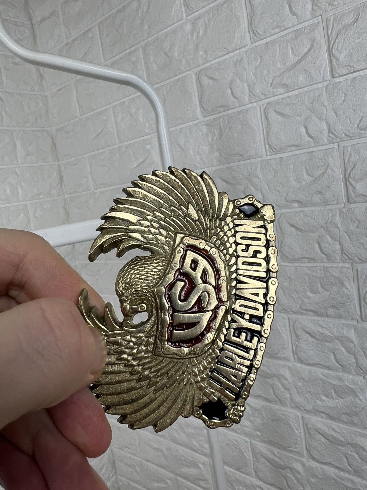Harley Davidson × Vintage Vintage Harley Davidsons Buckle Belt Made in USA Size ONE SIZE - 3 Thumbnail