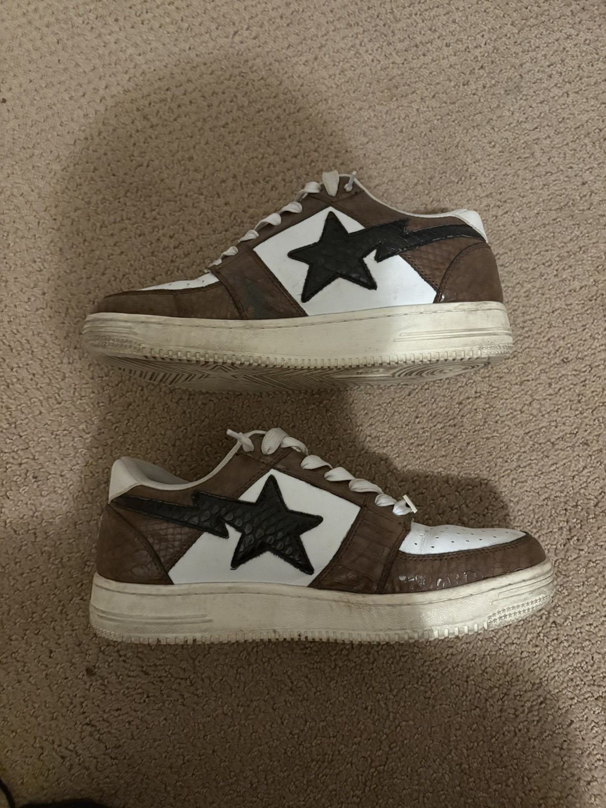 Bape Bathing Ape Crocodile Skin Bapesta Sneakers Size 9.5 Size US 9.5 / EU 42-43 - 4 Thumbnail