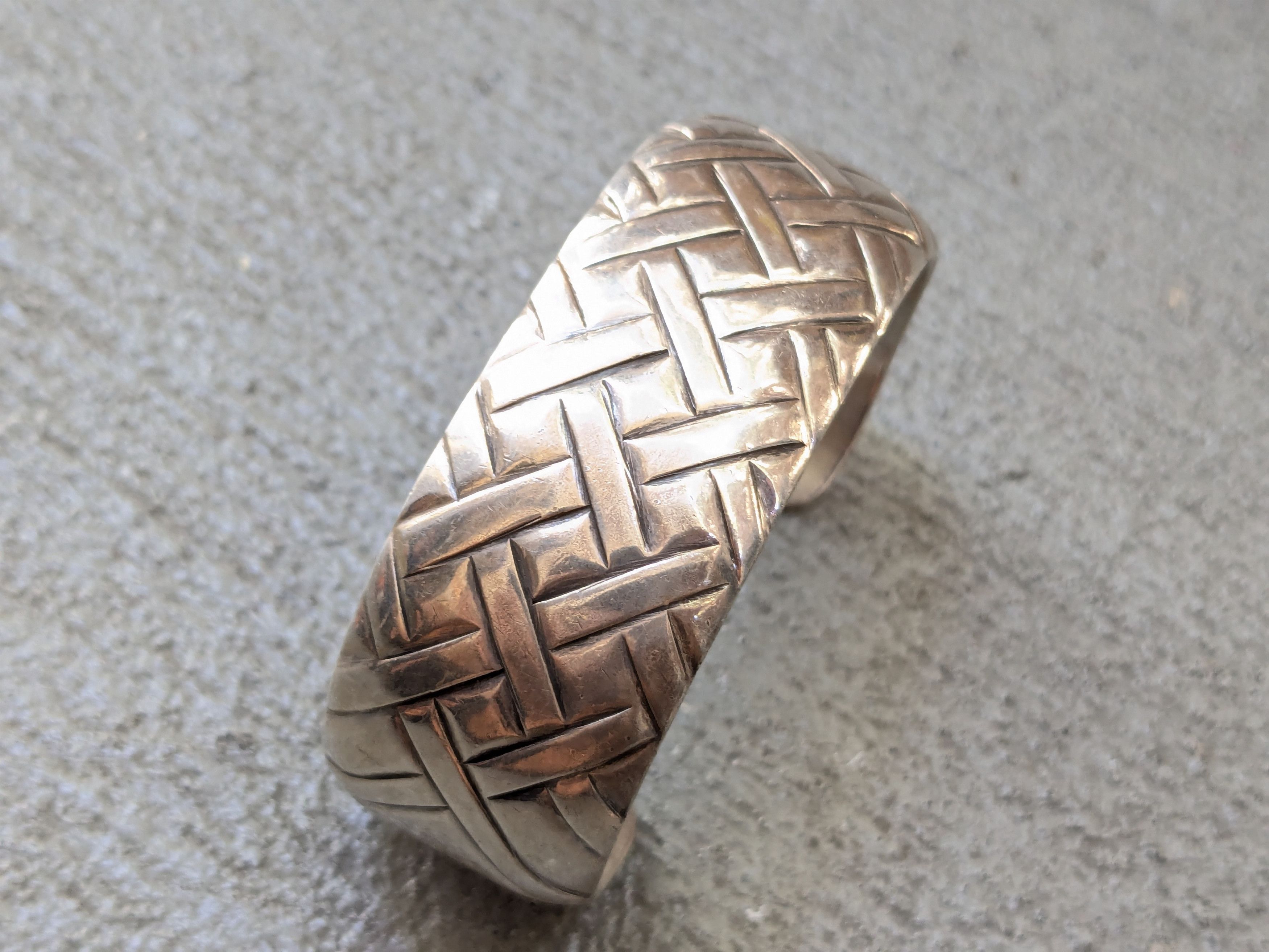 Jewelry Stainless Steel Bracelet Cuff Basket Woven 5.25" Size ONE SIZE - 7 Thumbnail