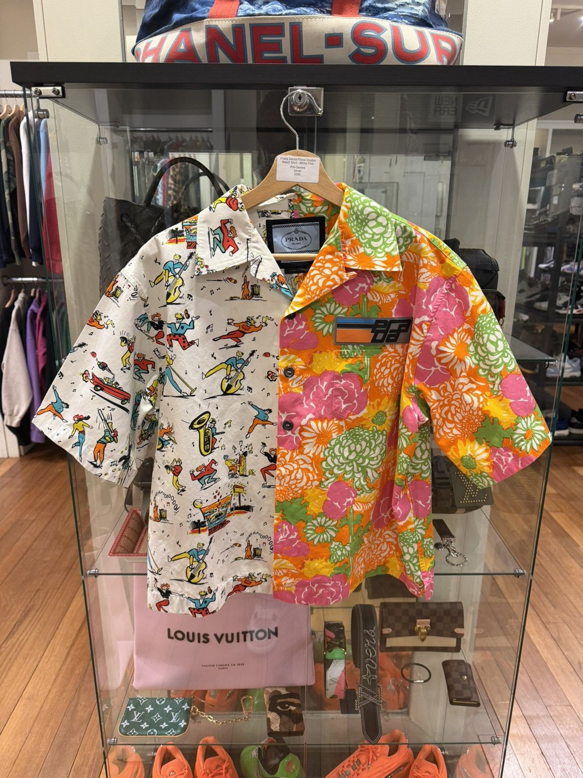 Prada Prada Dance/Floral Double Match Shirt - White Pink Size US S / EU 44-46 / 1 - 1 Thumbnail