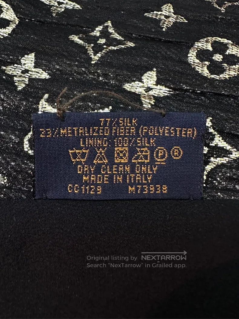 Louis Vuitton Louis Vuitton Gold silk presbyopic double shawl scarf Size ONE SIZE - 7 Thumbnail
