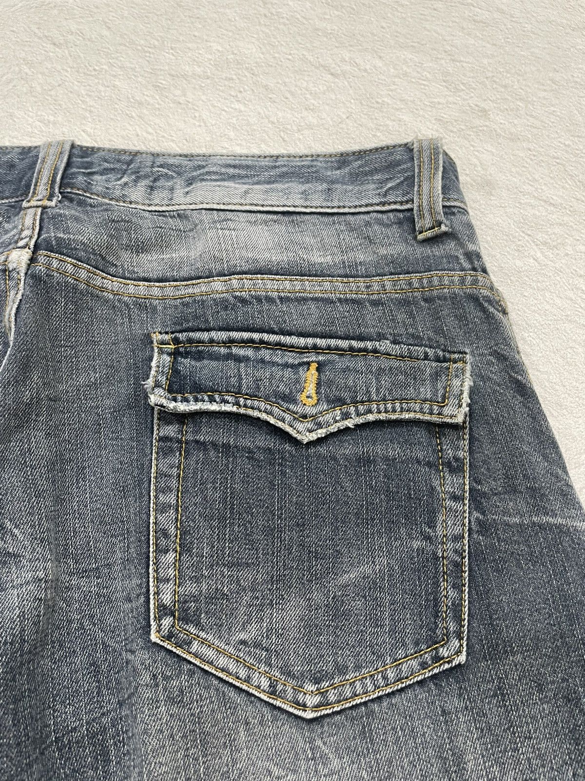Japanese Brand 2000s Blow Flare Denim Heavy Fade Bootcut Jeans If6was9 LGB Size US 26 / EU 42 - 11 Thumbnail