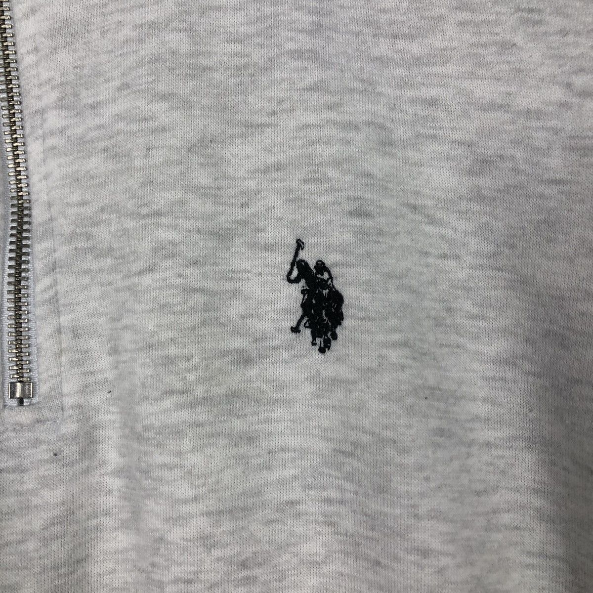 Japanese Brand U.S. Polo Assn. Minimal Quarter Zip – Grey Sportwear Basic Size US M / EU 48-50 / 2 - 13 Thumbnail