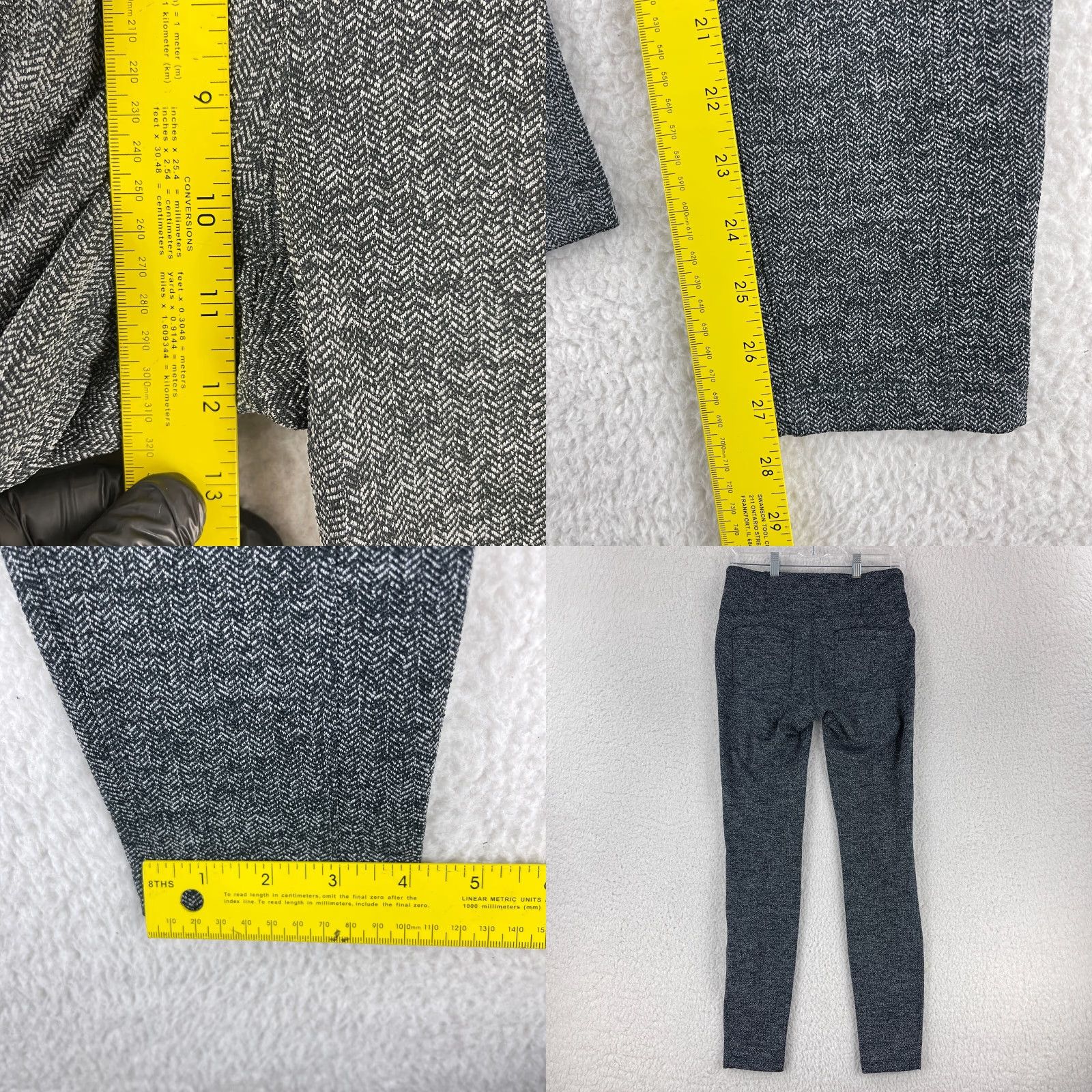 Athleta Athleta Womens Leggings Black Herringbone Metro High Waist Pull On Size M Size 32" / US 10 / IT 46 - 8 Thumbnail