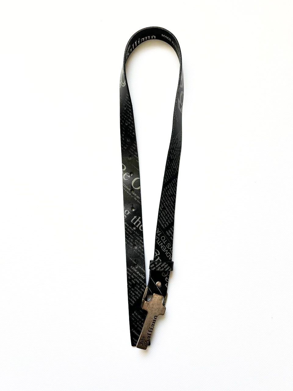 John Galliano Rare Galliano gothic punk gazette logo leather belt Size ONE SIZE - 4 Thumbnail