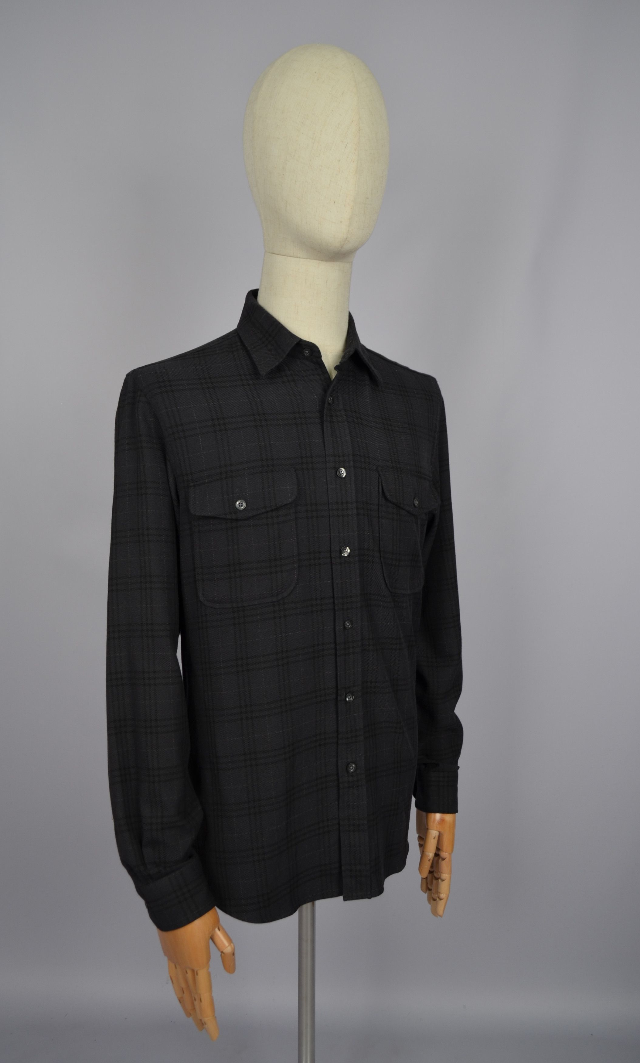 Designer × Reiss Reiss Talon Charcoal Grey Twin Pocket Overshirt Size L Size US L / EU 52-54 / 3 - 5 Thumbnail