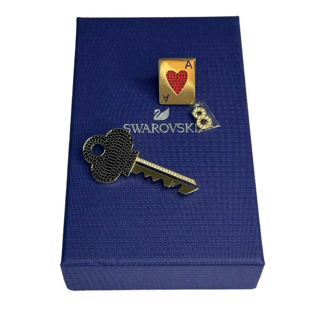 Swarovski Swarovski 2-Piece Key Brooch & Ace Pin Set Size ONE SIZE - 1 Thumbnail