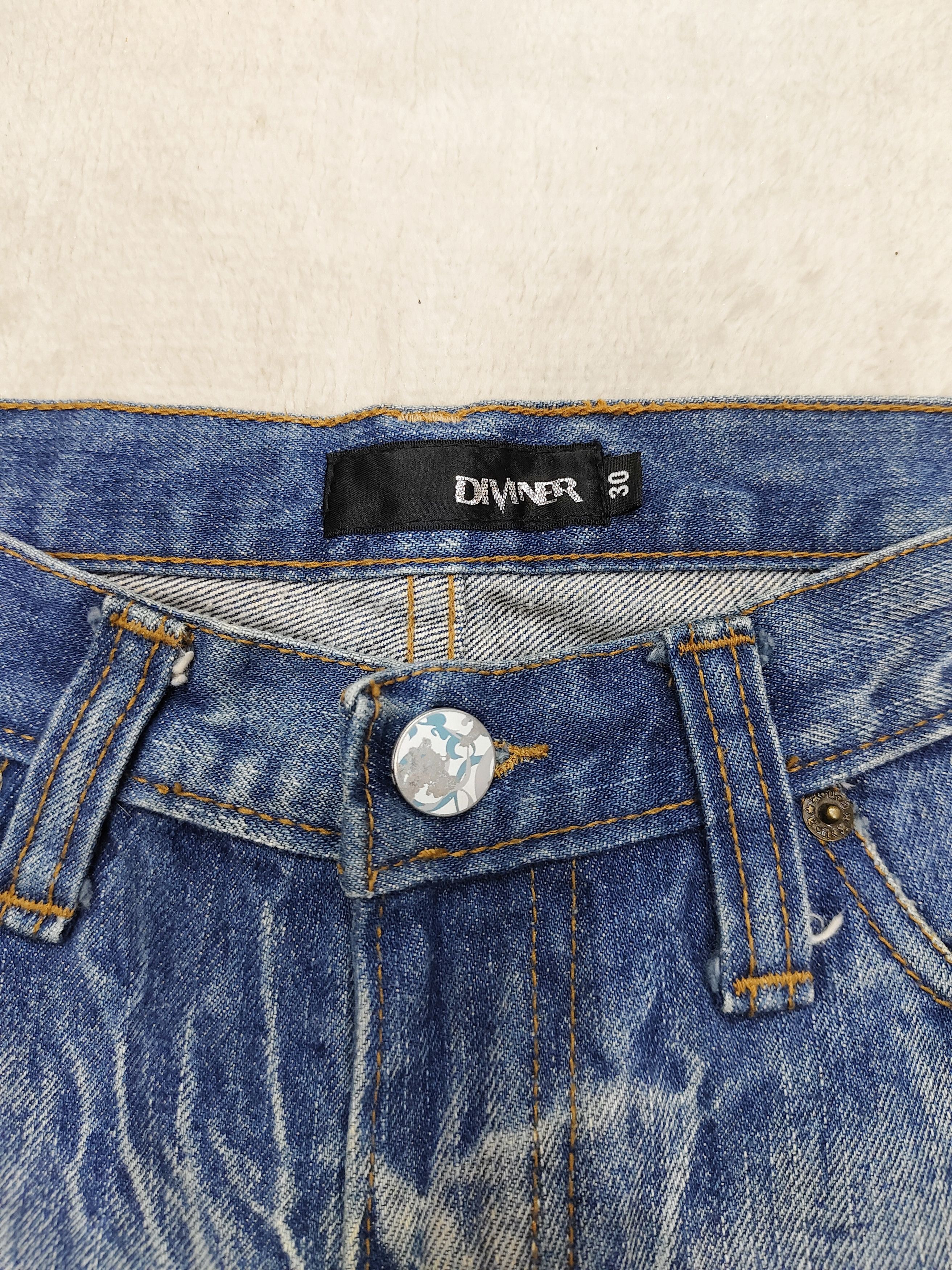 If Six Was Nine 00s Diviner- Punk Y2K Pacth Distressed Paint Splatter Jeans Size US 30 / EU 46 - 8 Thumbnail