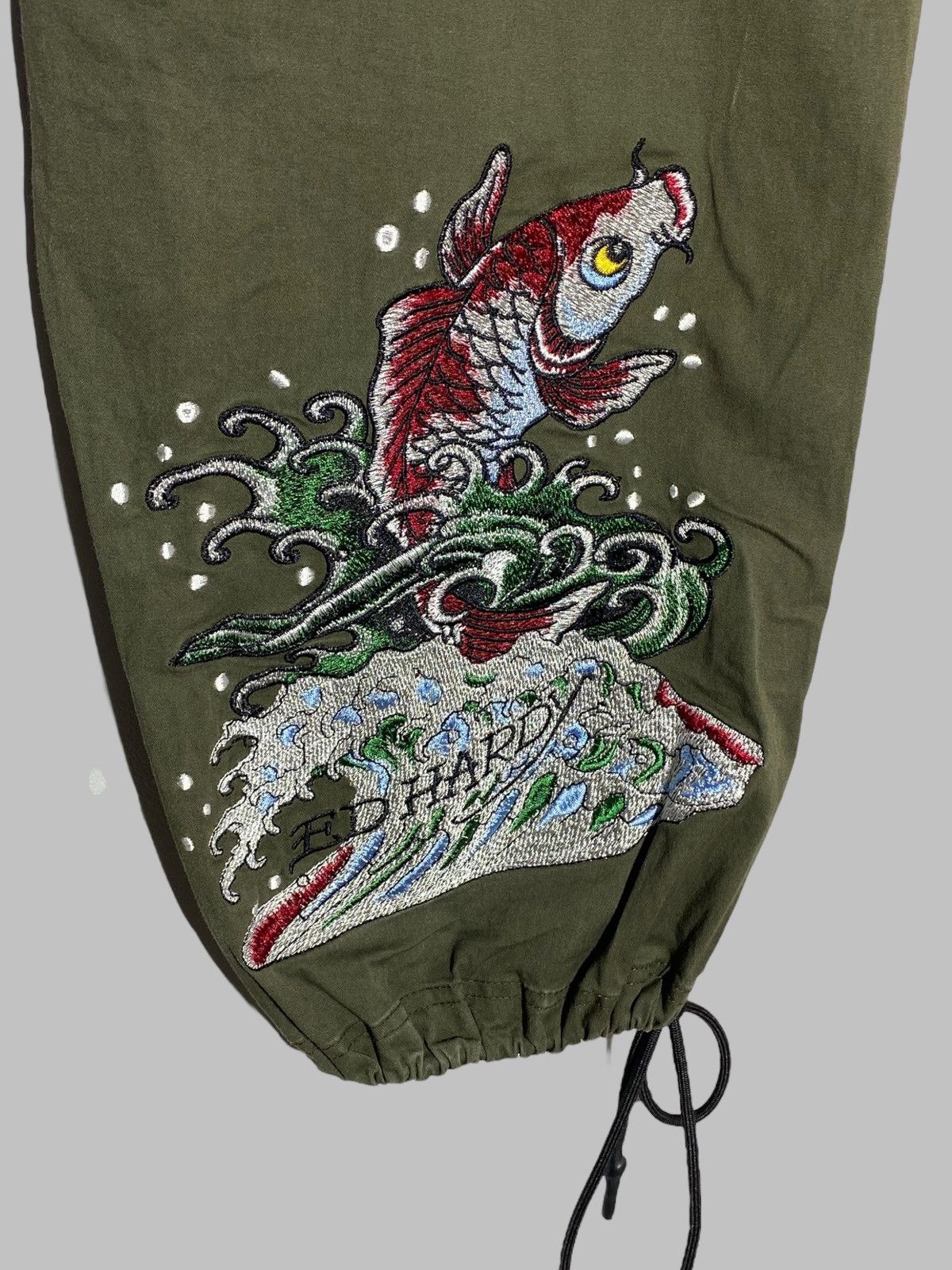 Ed Hardy Ed Hardy Y2k Khaki Japanese Parachute Pants Size US 32 / EU 48 - 4 Thumbnail