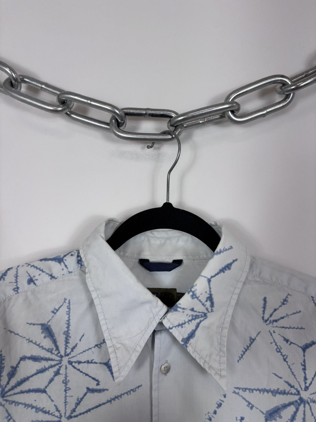 Kenzo Kenzo Homme Vintage Men’s Ice Web Print Long Sleeve Shirt Size US XL / EU 56 / 4 - 4 Thumbnail