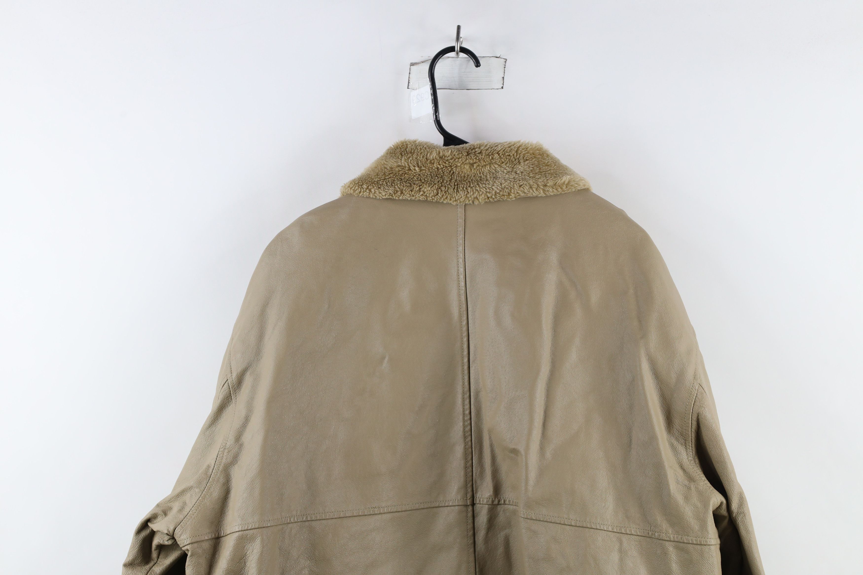 Vintage Vintage 90s Streetwear Leather B-3 Bomber Flight Jacket Size US XXL / EU 58 / 5 - 16 Thumbnail