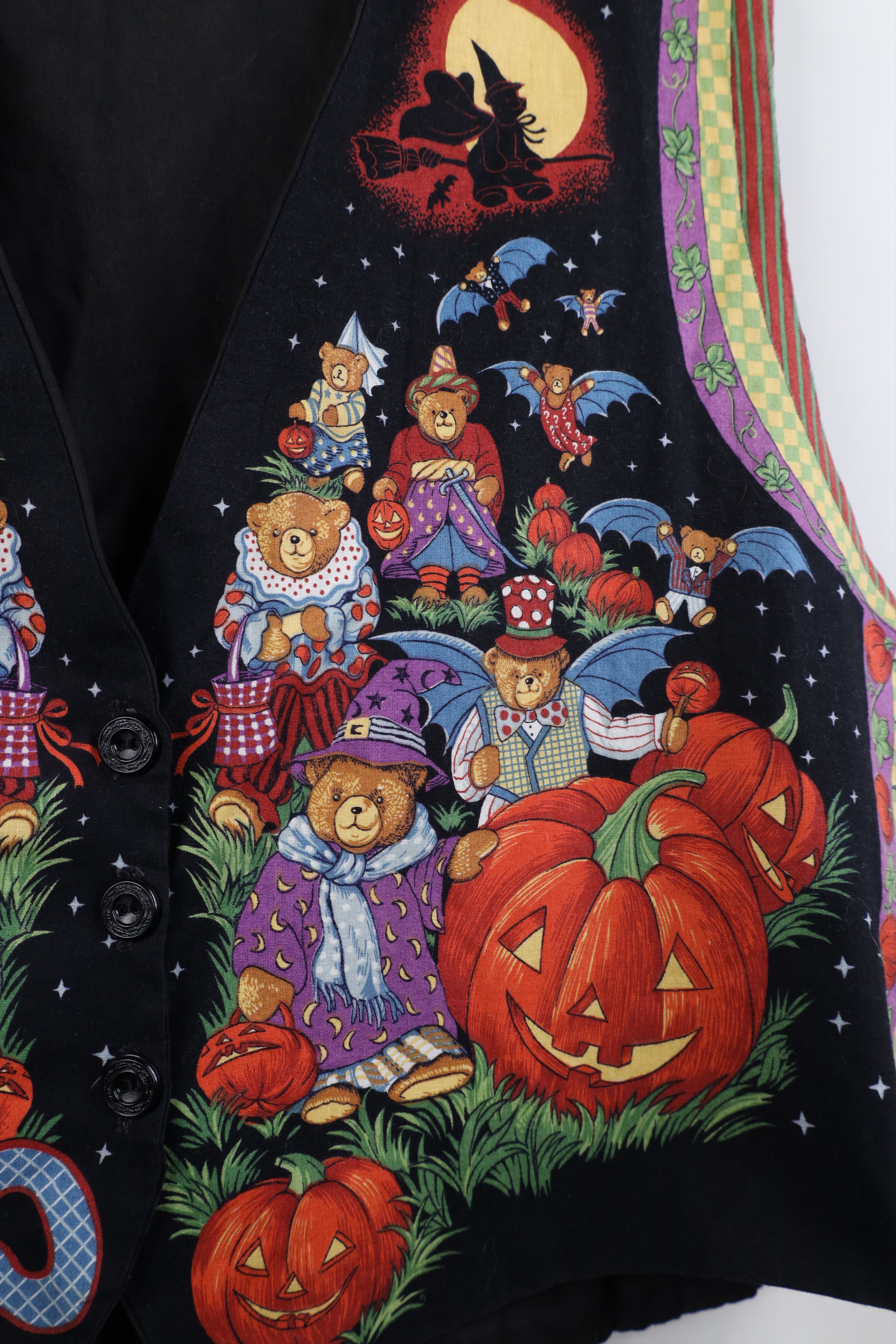 Vintage Vintage 90s Streetwear Halloween Pumpkin Witch Vest Jacket Size XL / US 12-14 / IT 48-50 - 6 Thumbnail
