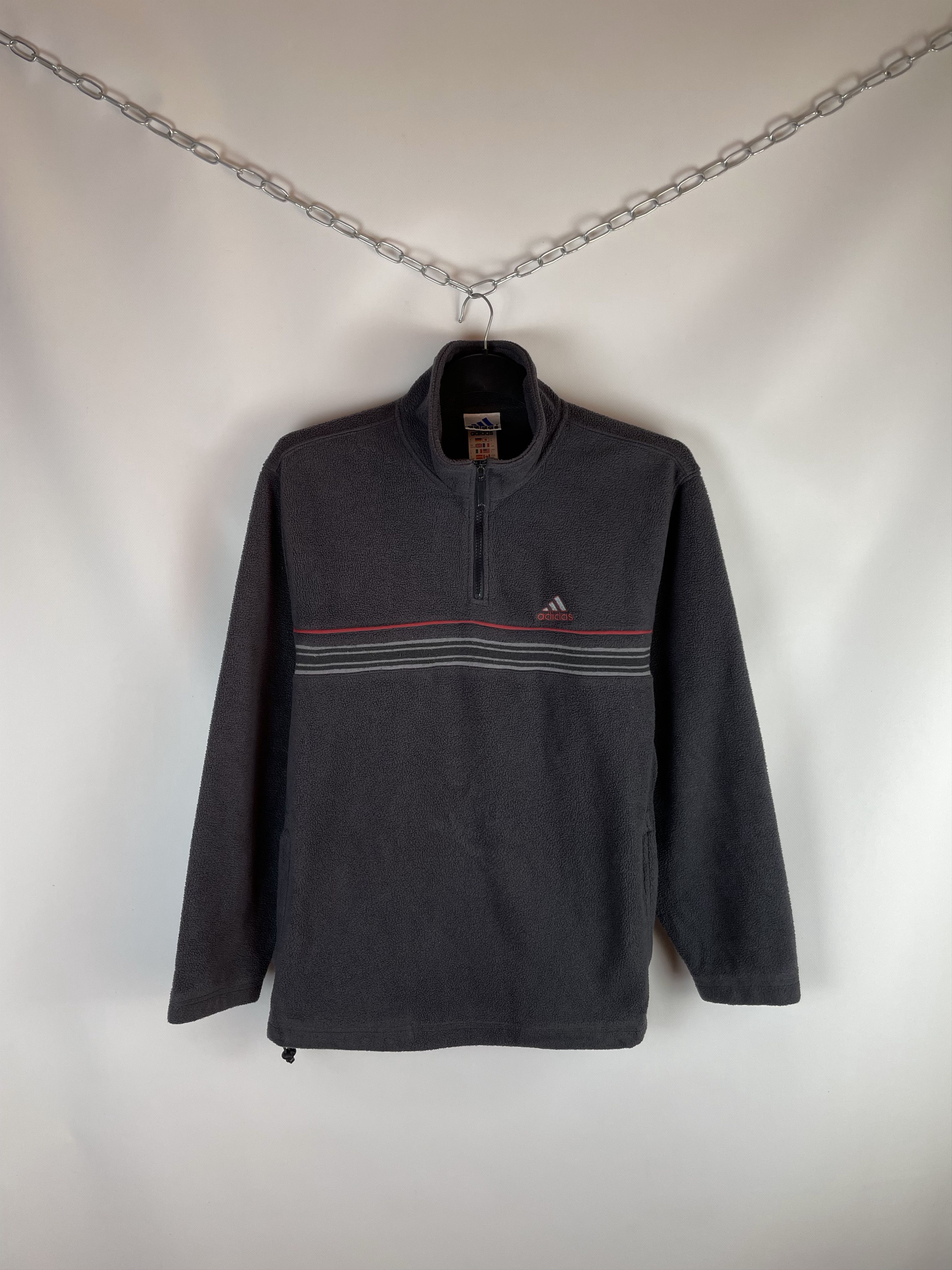 Adidas Vintage 90s Adidas Fleece Sweatshirt Size US S / EU 44-46 / 1 - 1 Thumbnail