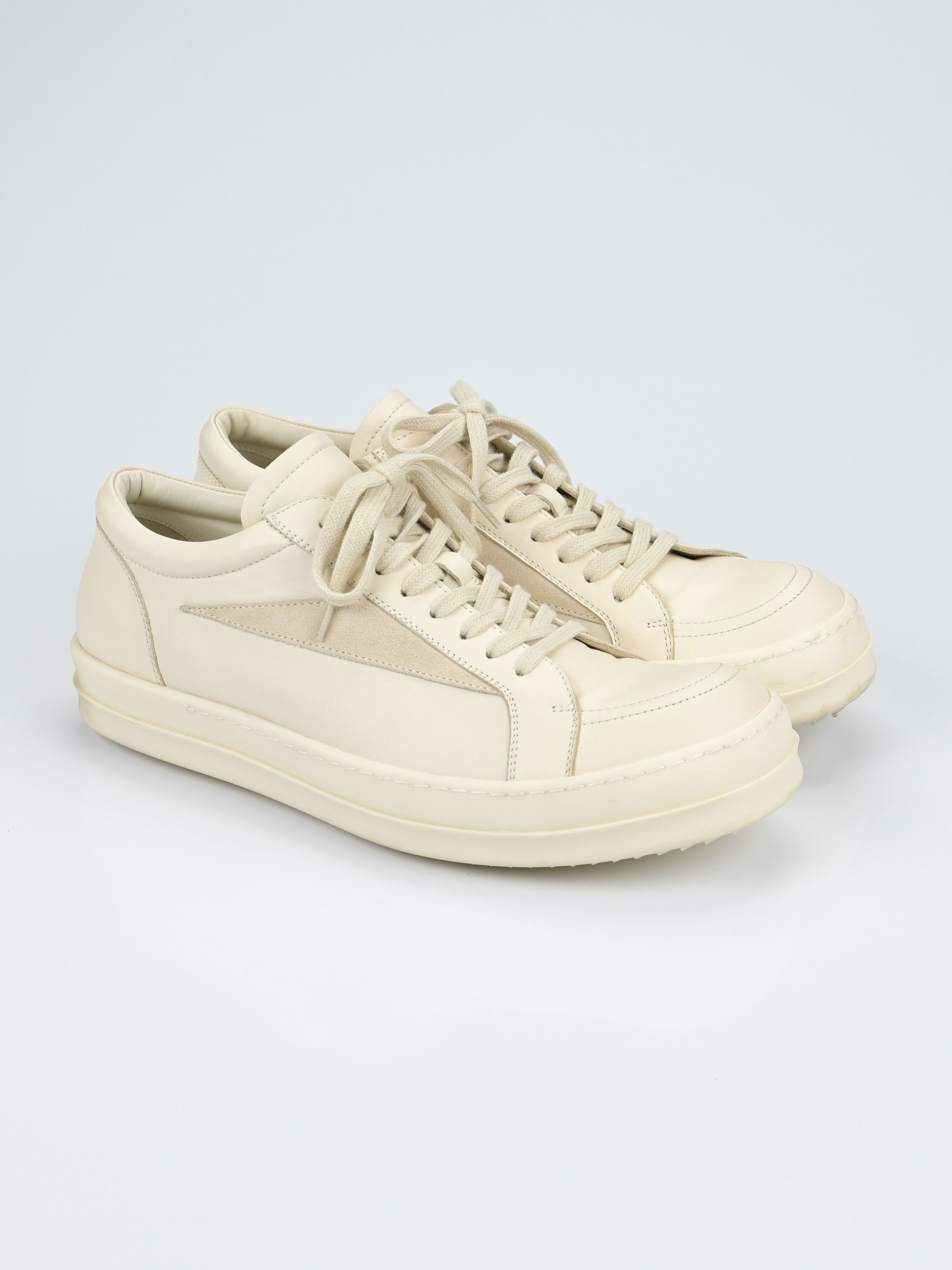 Pre-owned Rick Owens Vintage "vans" Leather Low-top Sneakers In White