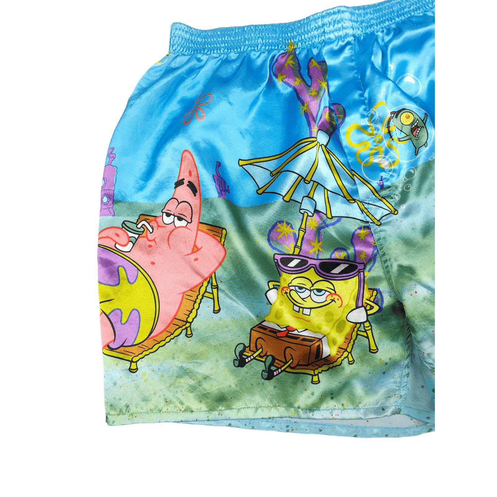 Nickelodeon 💎 Vintage XL Spongebob Full Print Crazy Shorts Nickelodeon Size US 34 / EU 50 - 3 Thumbnail