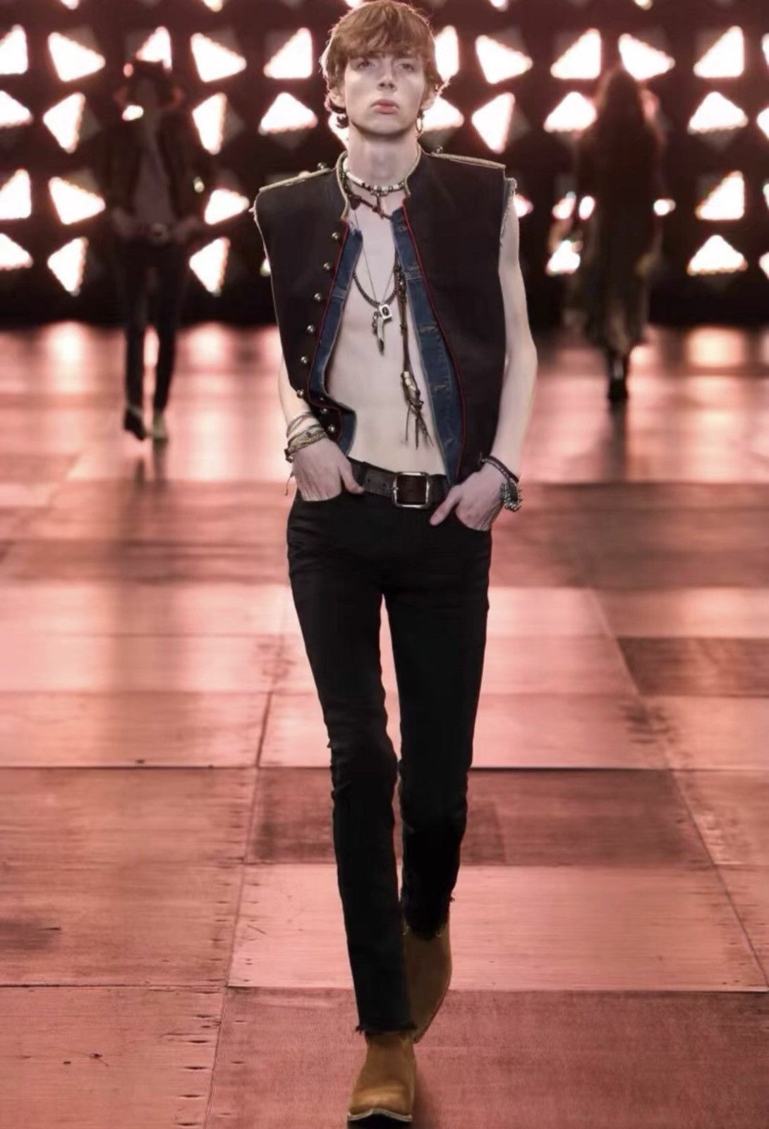 Saint Laurent Paris Saint Laurent 15SS Distressed Frayed Denim Vest / Jacket Size US S / EU 44-46 / 1 - 6 Thumbnail