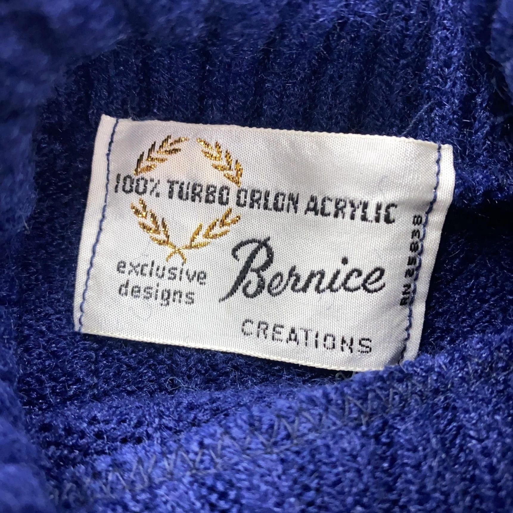 Vintage VINTAGE Bernice Sweater Shirt Womens 34 Blue Turtleneck Orlon Acrylic 60s Size XXS / US 00 / IT 34 - 4 Thumbnail