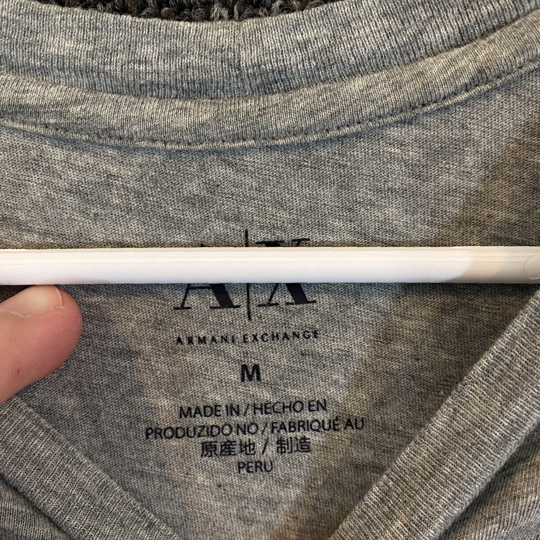 Armani Exchange ARMANI EXCHANGE Shirt Womens Medium Gray Spellout Graphic Tee Milan NYC Size M / US 6-8 / IT 42-44 - 5 Thumbnail
