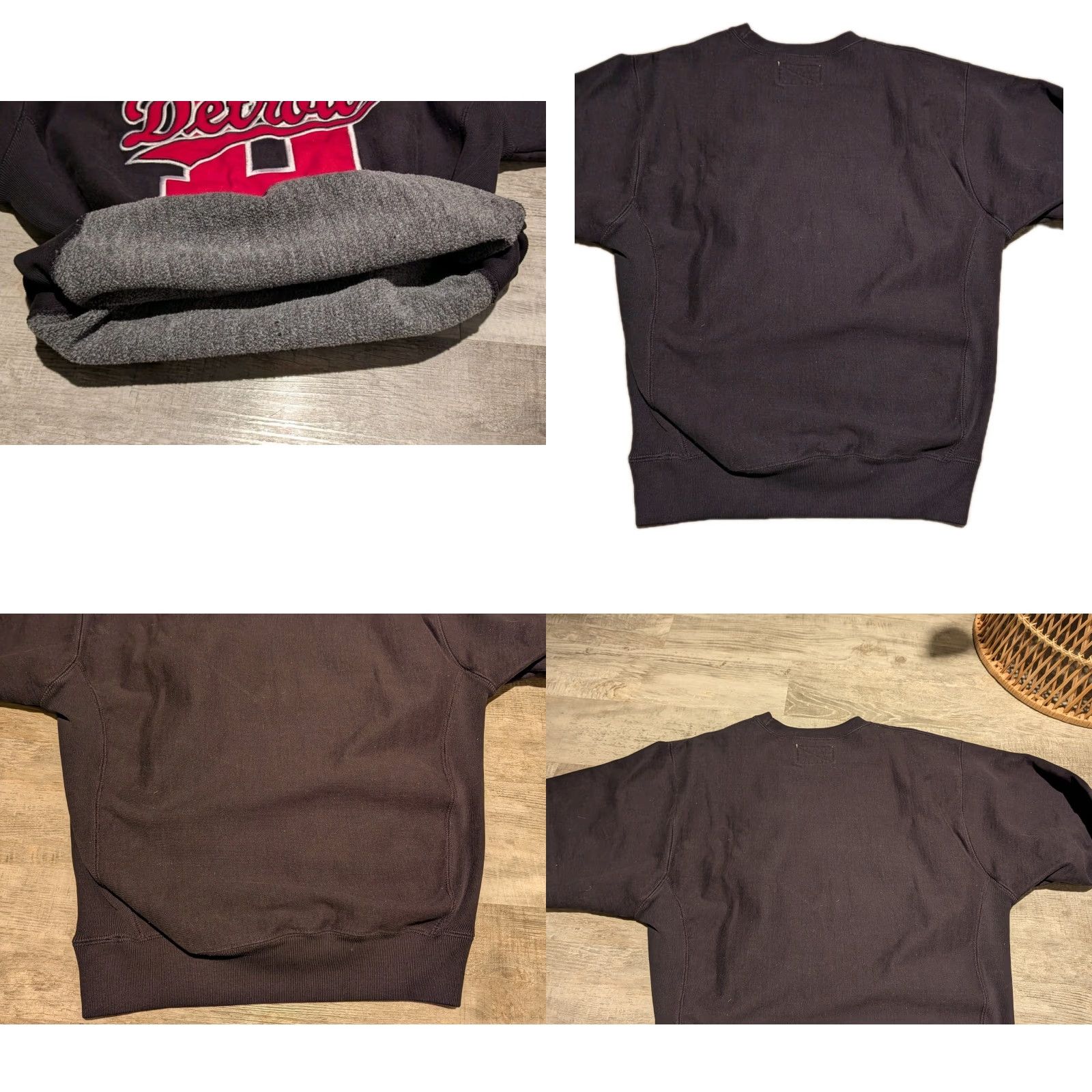 Vintage VINTAGE Steve & Barry's Detroit Crewneck Reverse Weave Sweatshirt Shirt M Black Mens 90s Detroit Team Logo Embroidered Heavyweight Pullover Size US M / EU 48-50 / 2 - 9 Thumbnail