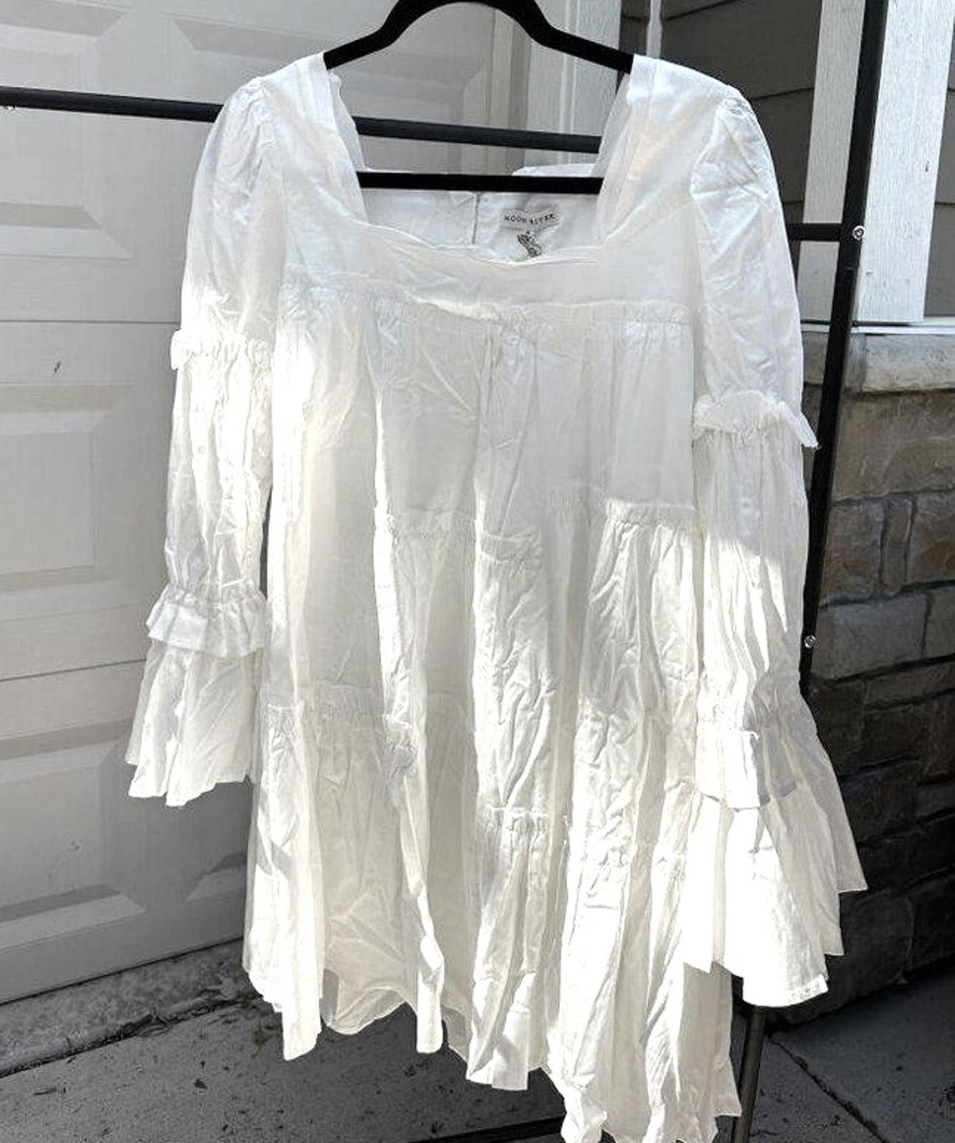 Designer Moon River Womens White Long-Sleeve Ruffle Mini Dress Size M Size M / US 6-8 / IT 42-44 - 2 Thumbnail