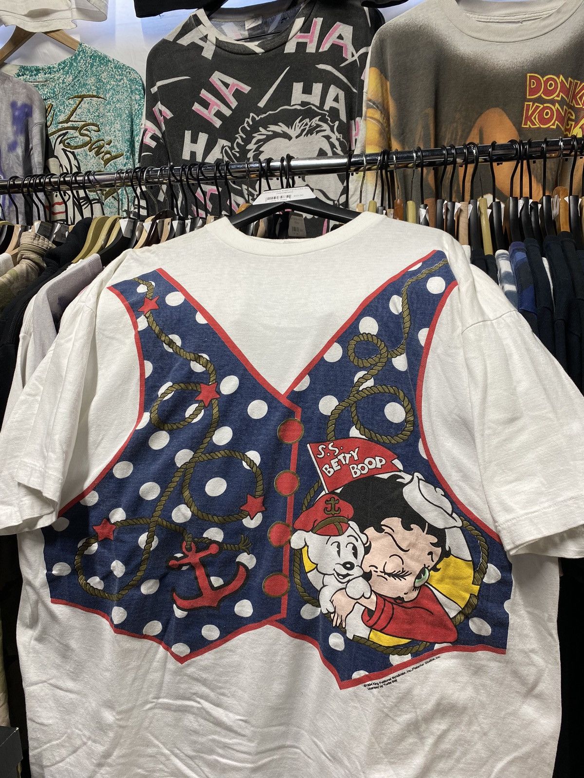 Vintage 90’s Vintage Betty Boop Sailor Tee Shirt 2XL Size US XL / EU 56 / 4 - 2 Thumbnail