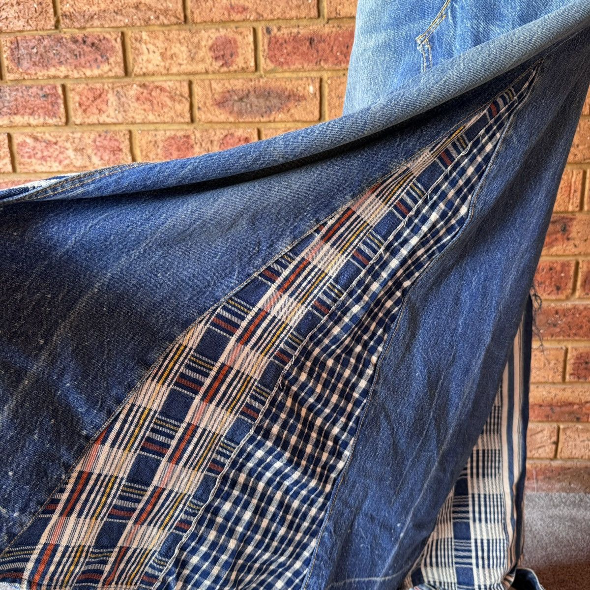 Levi's Vintage Clothing Vintage Levi’s 701 patchwork denim maxi skirt Size 29" - 4 Thumbnail
