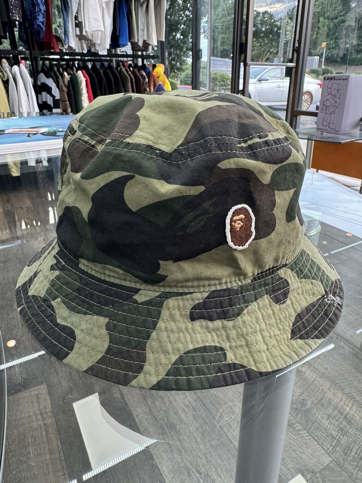 Pre-owned Bape 1st Camo Bucket Hat In Green