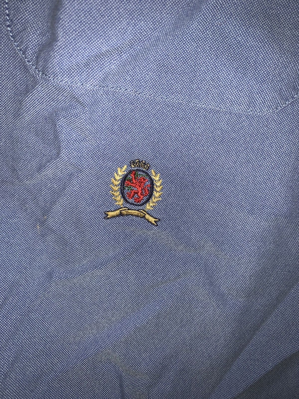 Tommy Hilfiger Y2K Mens Tommy Hilfiger Blue Long Sleeve Button Up Shirt Size US L / EU 52-54 / 3 - 8 Thumbnail