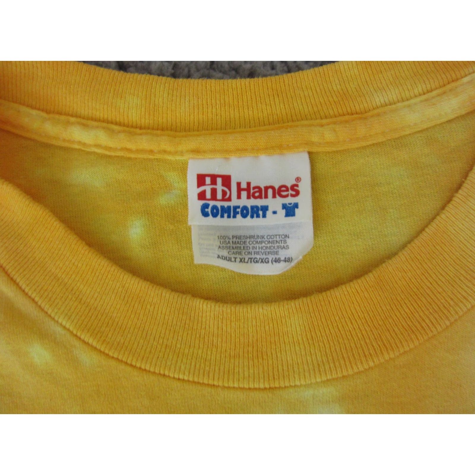 Hanes VINTAGE Hanes Wrestling Shirt Adult XL Gold 80s School Mens Short Sleeve Crew Neck T-Shirt Size US XL / EU 56 / 4 - 4 Thumbnail