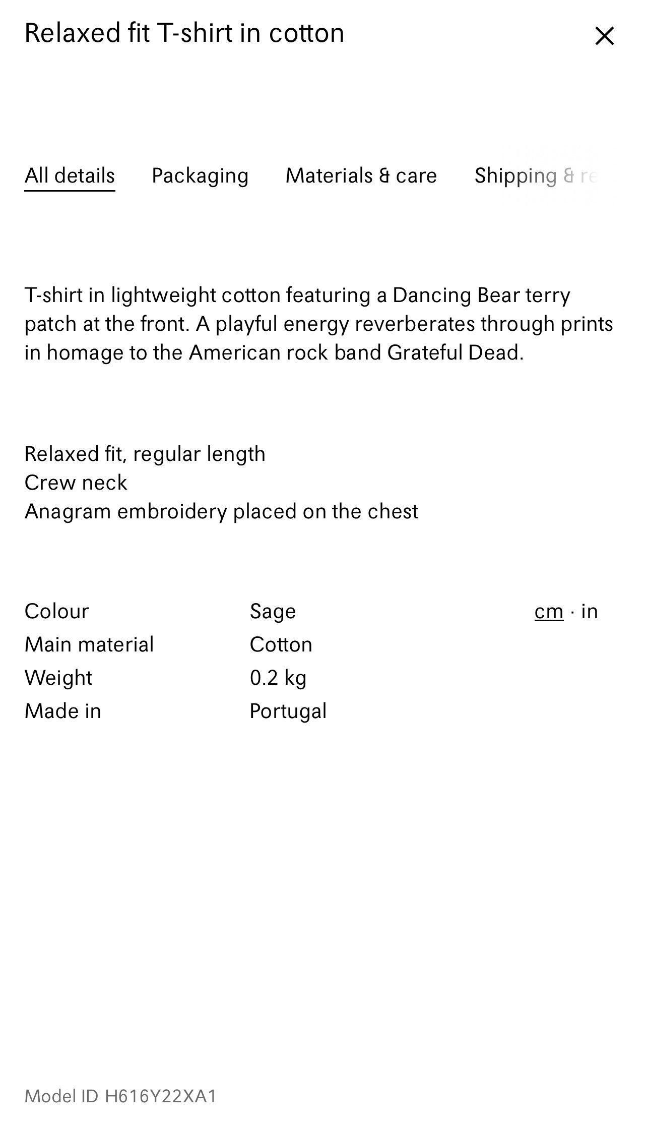 Grateful Dead × Loewe Loewe Grateful Dead Paula’s Ibiza Relaxed Fit T-shirt Cotton Size US XS / EU 42 / 0 - 4 Thumbnail