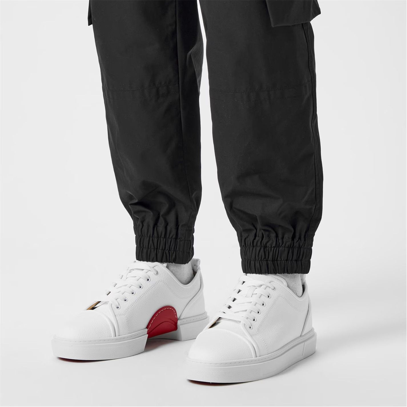 CHRISTIAN LOUBOUTIN Adolon Junior white leather sneakers 41