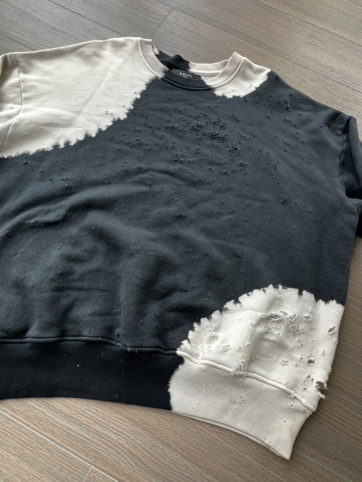 Amiri Shotgun Bleached Oversize Crew Black Size US S / EU 44-46 / 1 - 3 Thumbnail