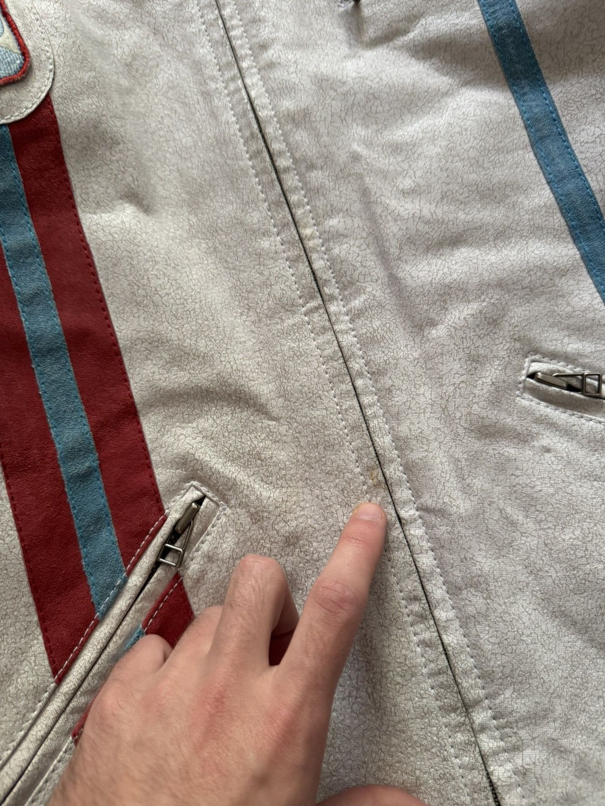 Genuine Leather Vintage 00’s Clockhouse y2k Formula 1 Moto Racing Jacket Size US L / EU 52-54 / 3 - 4 Thumbnail
