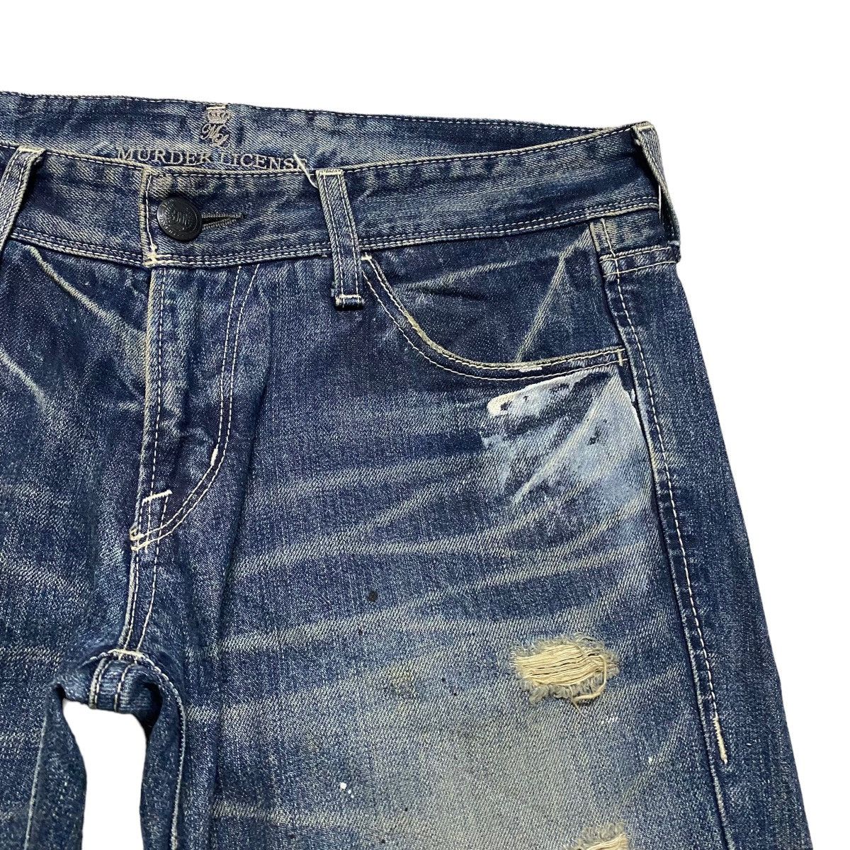 Murder License Murder License Distressed Denim Painter Jeans Size US 32 / EU 48 - 4 Thumbnail