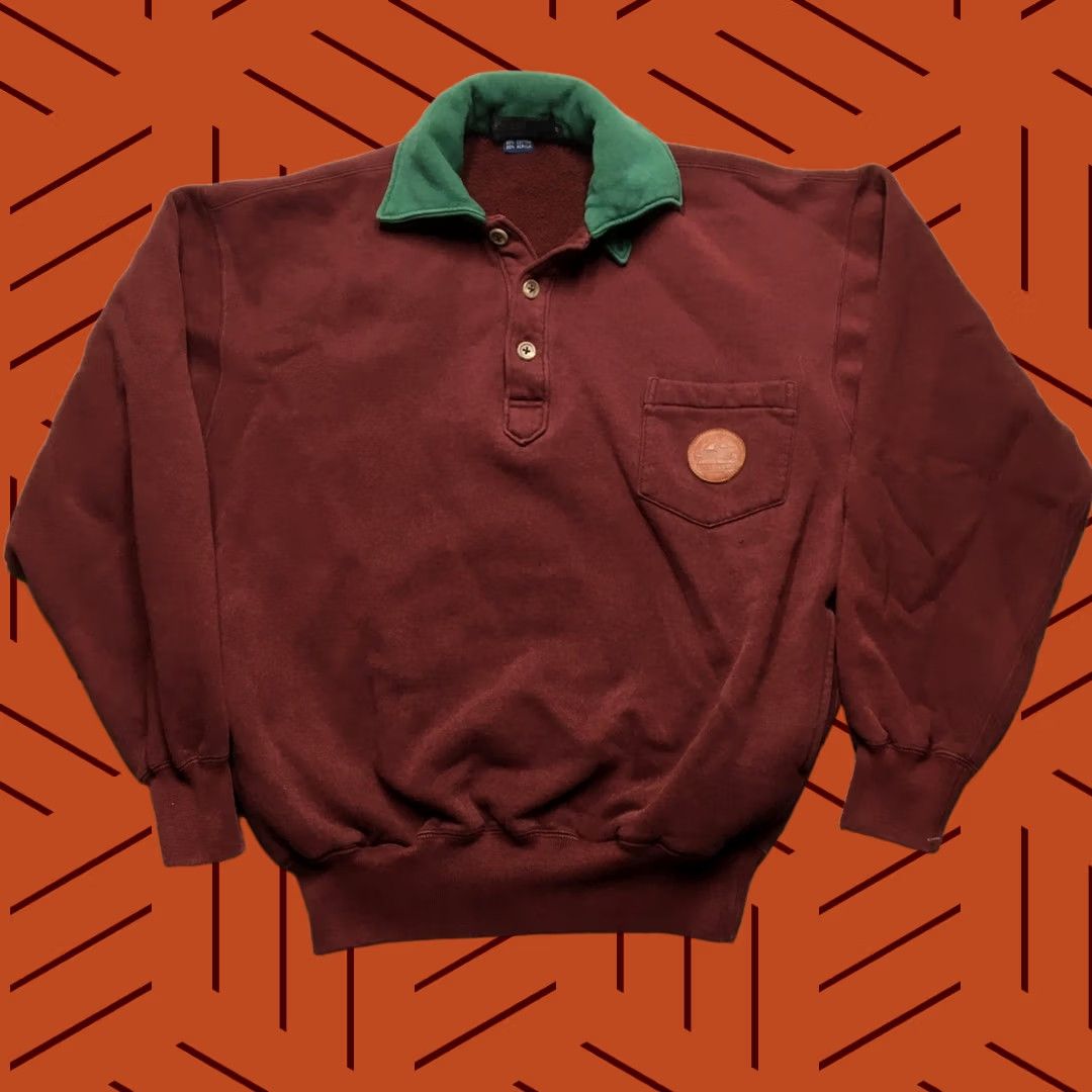 Polo Ralph Lauren Polo Ralph Lauren Sweatshirt Mens Small S Red Fleece Pullover Patch Hoodie/Collared Pocket Shirt? Size US S / EU 44-46 / 1 - 1 Thumbnail