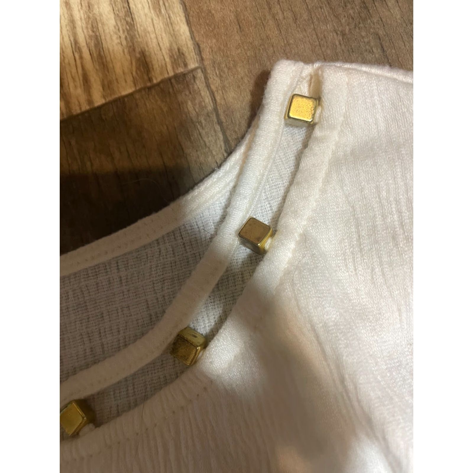 Vintage VINTAGE Ruby Rd Top Womens XL White Sleeveless Beaded Neckline Shirt Blouse Size XL / US 12-14 / IT 48-50 - 5 Thumbnail