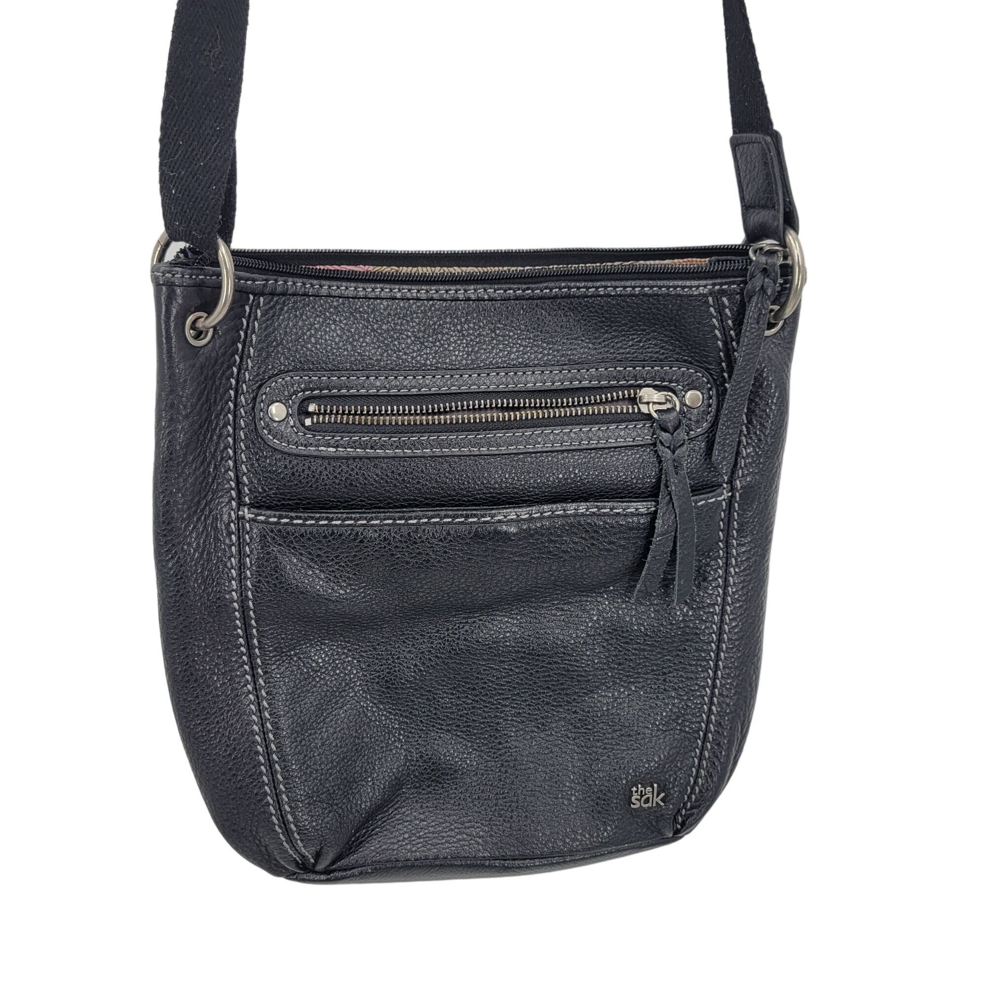 The Sak The Sak Black Genuine Pebble Leather Adjustable Crossbody Ba Size ONE SIZE - 4 Thumbnail