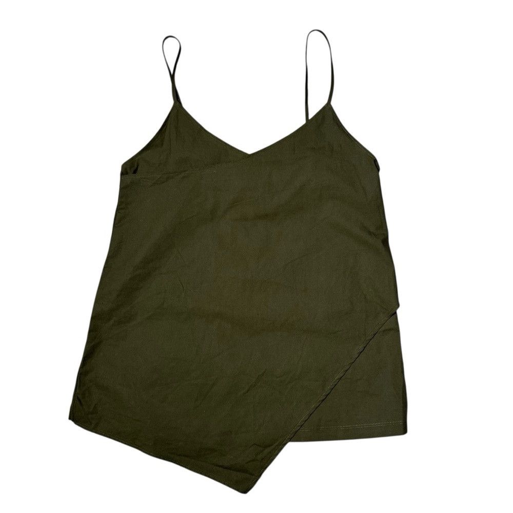 Zara NWT New ZARA Asymmetric Cotton Dark Green Top Size S Size S / US 4 / IT 40 - 7 Thumbnail