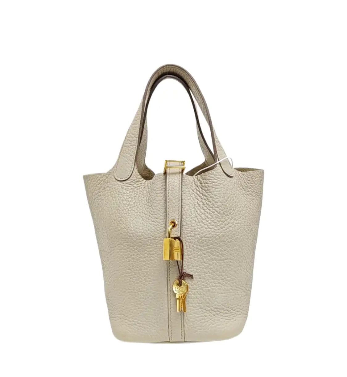 Hermes Hermes Picotin Lock 18 milkshake white Clemence cowhide leather picotin handbag Size ONE SIZE - 1 Thumbnail