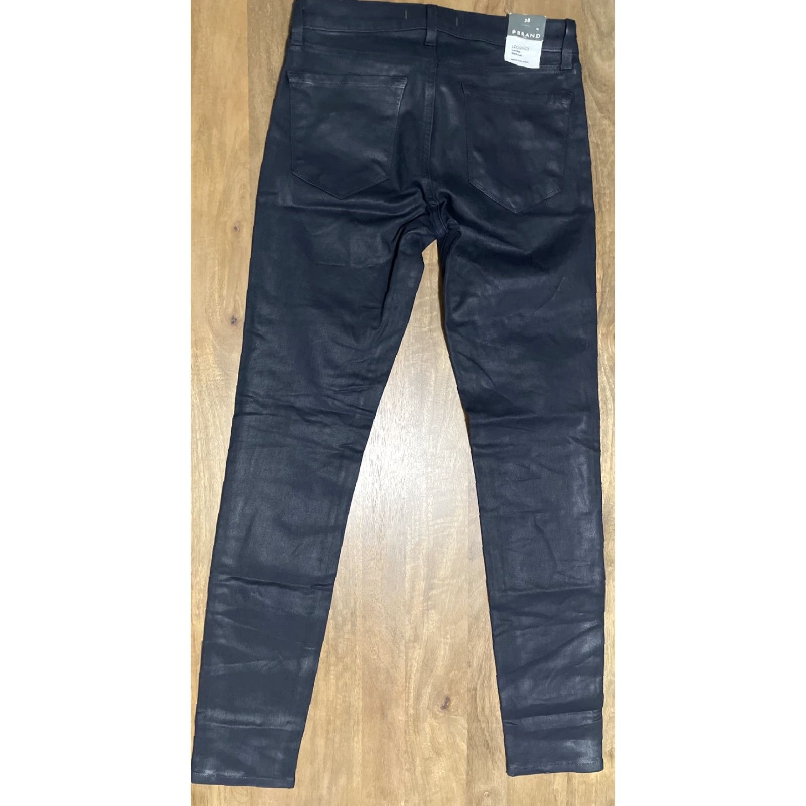J Brand VINTAGE J BRAND Wax Coated Indigo Jeggings Low Rise Super Skinny Jeans 28x30 Blue Cotton Blend 28 Women Slim Jegging 30 Inseam Womens Jeans Size 28" / US 6 / IT 42 - 2 Thumbnail