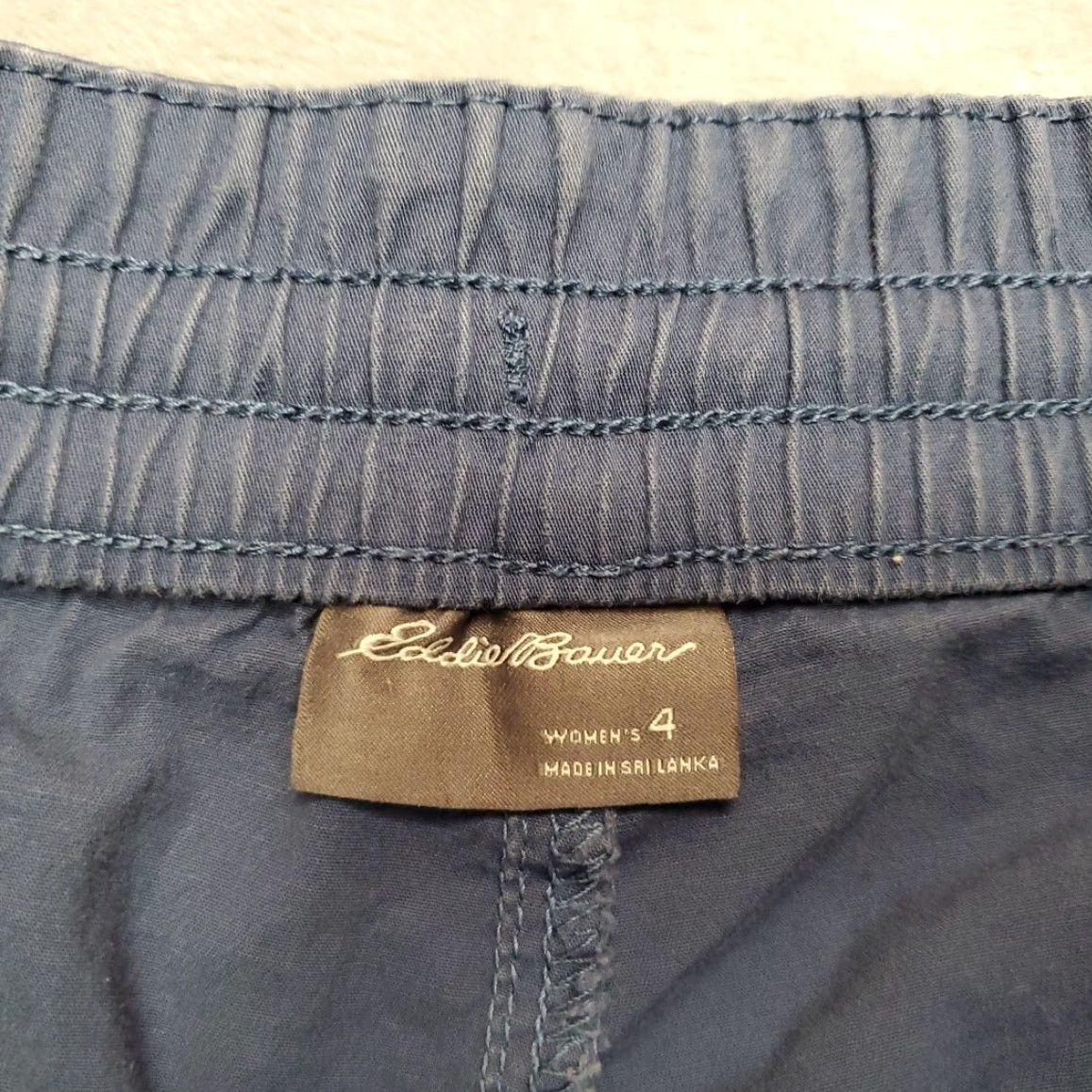 Eddie Bauer VINTAGE Eddie Bauer Shorts Womens 4 Blue Elastic Waist Pull On Running Drawstring Casual Size 27" / US 4 / IT 40 - 2 Thumbnail